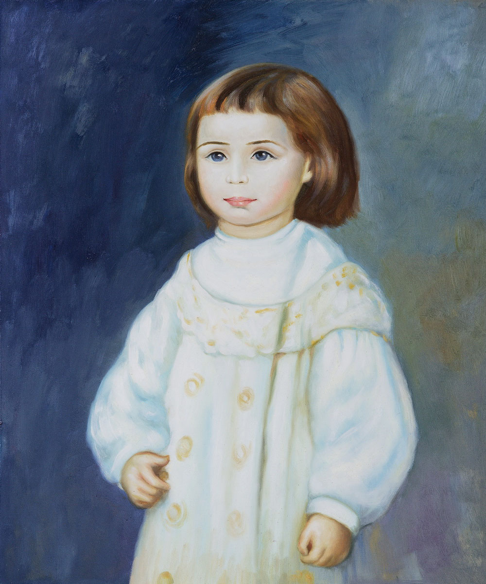 Lucie Berard (Child in White), 1883 by Pierre Auguste Renoir - Click Image to Close